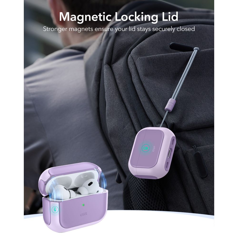 ESR Orbit Halolock MagSafe case for AirPods Pro - purple_7