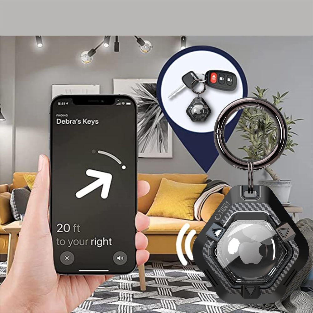 Tech-Protect Defense Case for Apple AirTag 1/2 - Black_6