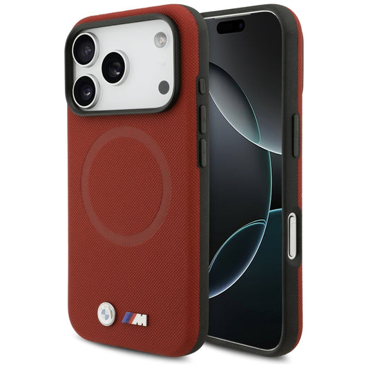 BMW M FW Metal Logo MagSafe Case for iPhone 17 Pro - Red_0