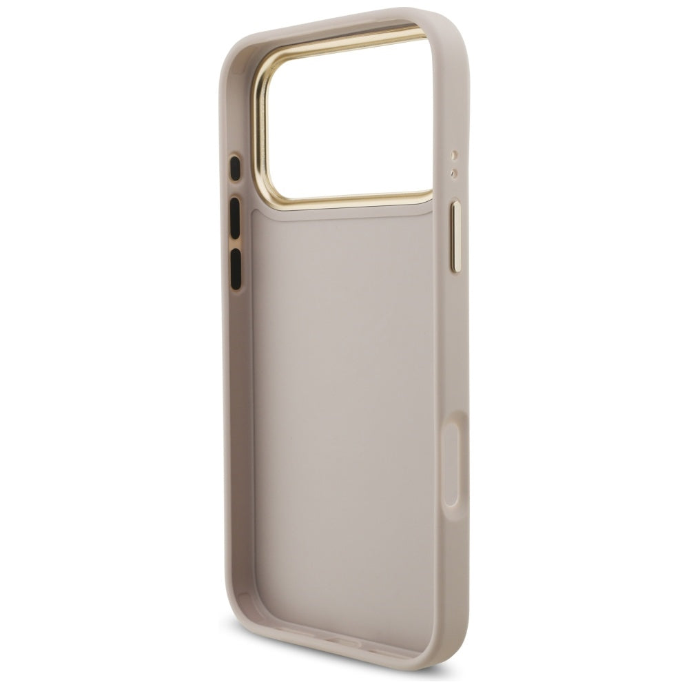 Guess 4G Big 4G Classic Logo Big Strap Metal Buttons Case for iPhone 17 Pro Max - Pink_6