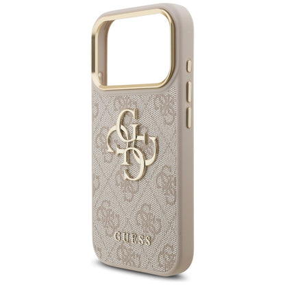 Guess 4G Big 4G Classic Logo Big Strap Metal Buttons Case for iPhone 17 Pro - Pink_5