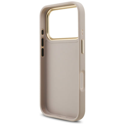 Guess 4G Big 4G Classic Logo Big Strap Metal Buttons Case for iPhone 17 Pro - Pink_6