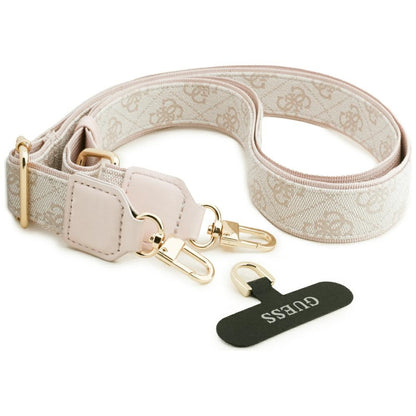 Guess 4G Big 4G Classic Logo Big Strap Metal Buttons Case for iPhone 17 Pro - Pink_7