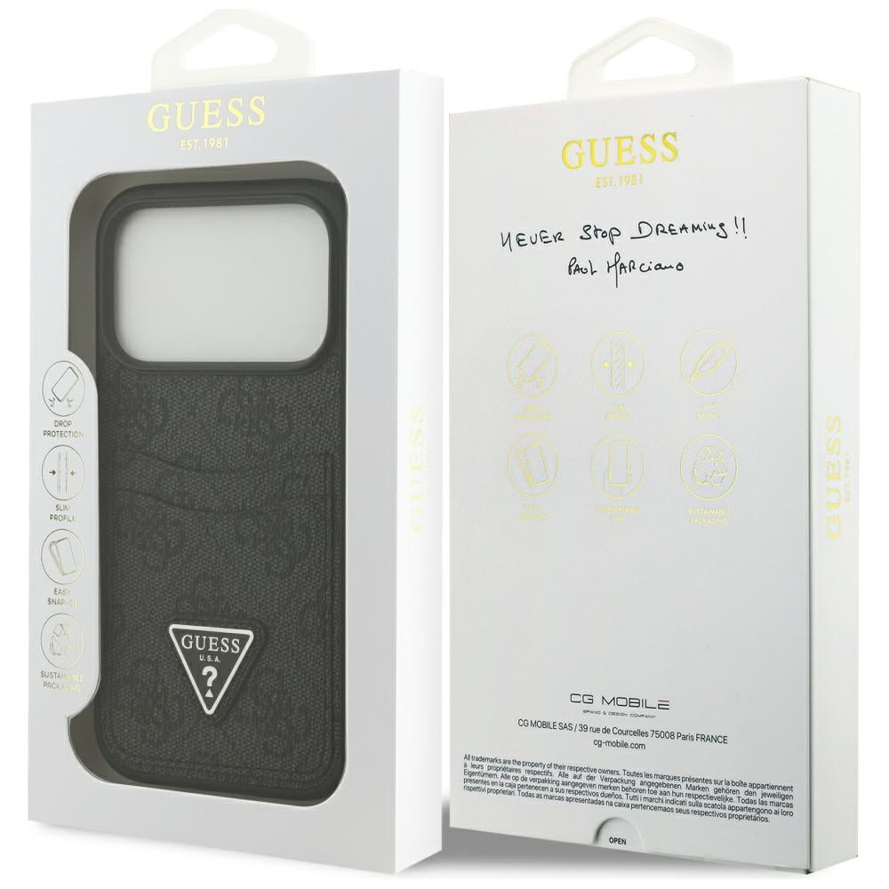 Guess 4G nauble Card Triangle case for iPhone 17 Pro - black_7