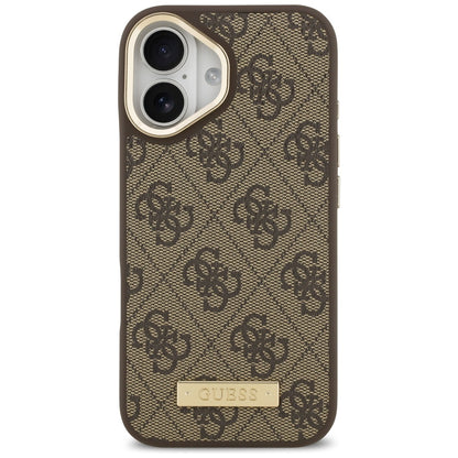 Guess 4G Logo Plate MagSafe case for iPhone 17 - brown_2