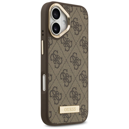 Guess 4G Logo Plate MagSafe case for iPhone 17 - brown_3
