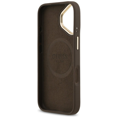 Guess 4G Logo Plate MagSafe case for iPhone 17 - brown_6