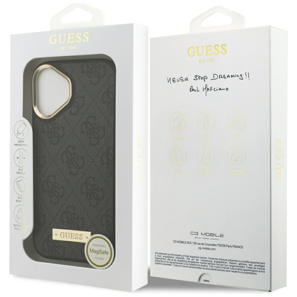 Guess 4G Logo Plate MagSafe case for iPhone 17 - black_7