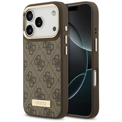 Guess 4G Logo Plate MagSafe case for iPhone 17 Pro - brown_0