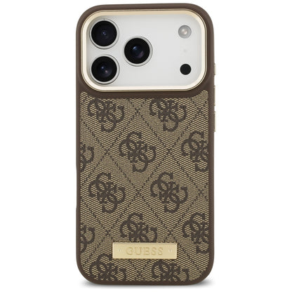 Guess 4G Logo Plate MagSafe case for iPhone 17 Pro - brown_2