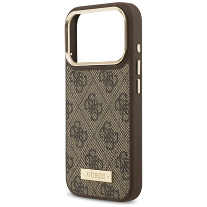 Guess 4G Logo Plate MagSafe case for iPhone 17 Pro - brown_5
