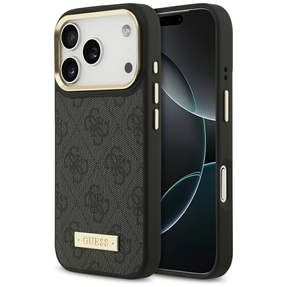Guess 4G Logo Plate MagSafe Case for iPhone 17 Pro - Black_0