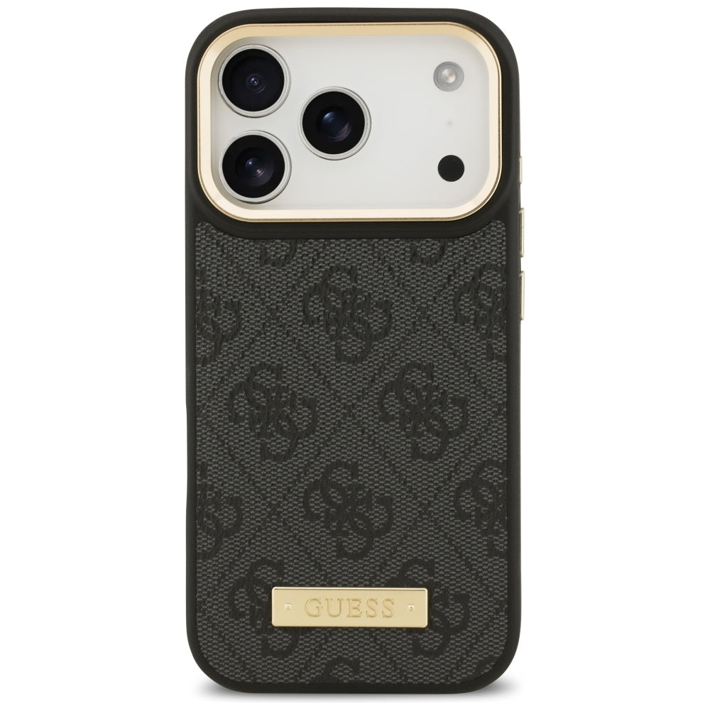 Guess 4G Logo Plate MagSafe Case for iPhone 17 Pro - Black_2