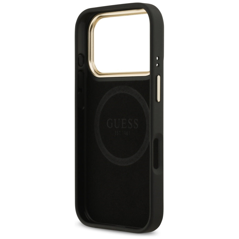 Guess 4G Logo Plate MagSafe Case for iPhone 17 Pro - Black_6