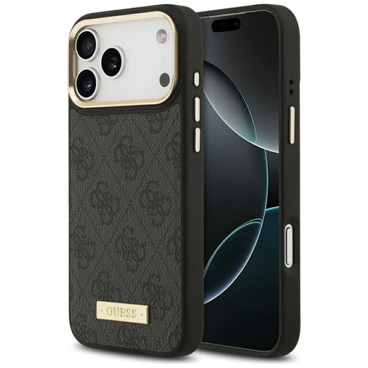 Guess 4G Logo Plate MagSafe Case for iPhone 17 Pro Max - Black_0