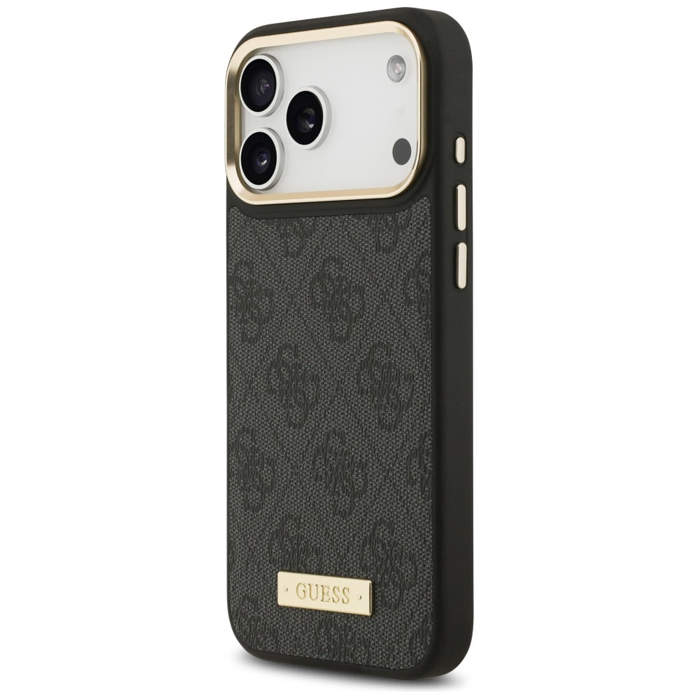 Guess 4G Logo Plate MagSafe Case for iPhone 17 Pro Max - Black_1