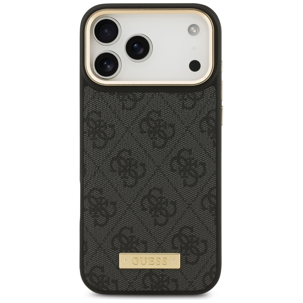 Guess 4G Logo Plate MagSafe Case for iPhone 17 Pro Max - Black_2