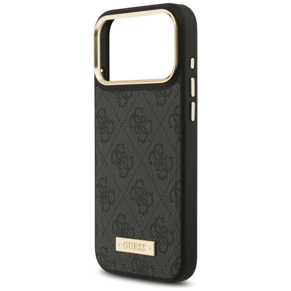 Guess 4G Logo Plate MagSafe Case for iPhone 17 Pro Max - Black_5