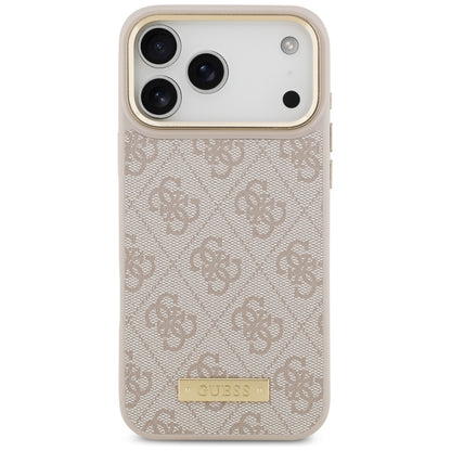 Guess 4G Logo Plate MagSafe Case for iPhone 17 Pro Max - Pink_2