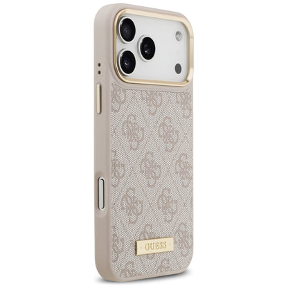 Guess 4G Logo Plate MagSafe Case for iPhone 17 Pro Max - Pink_3