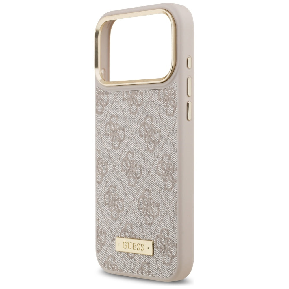 Guess 4G Logo Plate MagSafe Case for iPhone 17 Pro Max - Pink_5