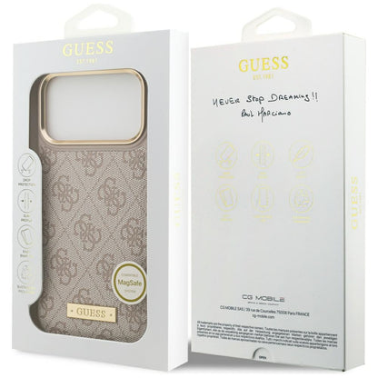 Guess 4G Logo Plate MagSafe Case for iPhone 17 Pro Max - Pink_7