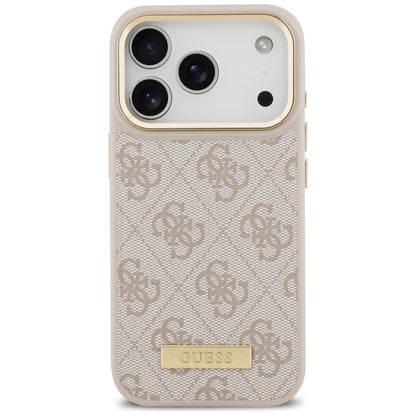 Guess 4G Logo Plate MagSafe Case for iPhone 17 Pro - Pink_2