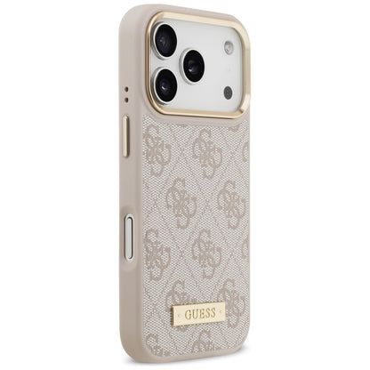 Guess 4G Logo Plate MagSafe Case for iPhone 17 Pro - Pink_3