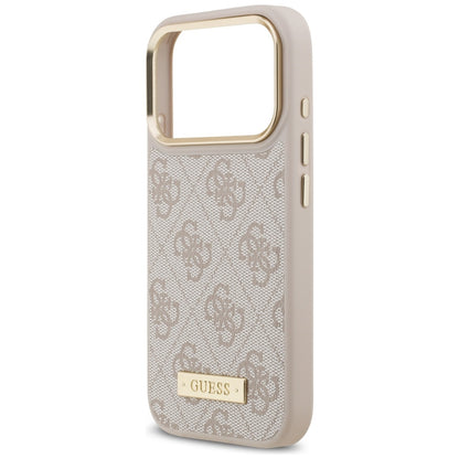 Guess 4G Logo Plate MagSafe Case for iPhone 17 Pro - Pink_5