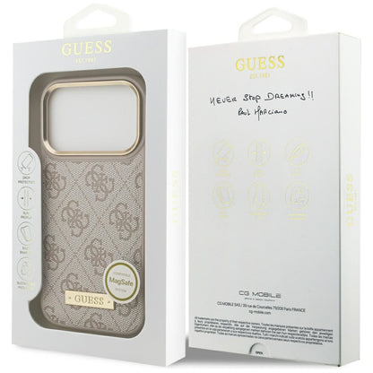 Guess 4G Logo Plate MagSafe Case for iPhone 17 Pro - Pink_7