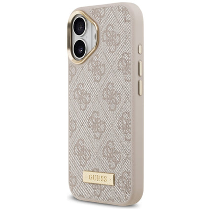 Guess 4G Logo Plate MagSafe Case for iPhone 17 - Pink_1