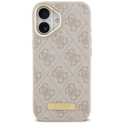Guess 4G Logo Plate MagSafe Case for iPhone 17 - Pink_2