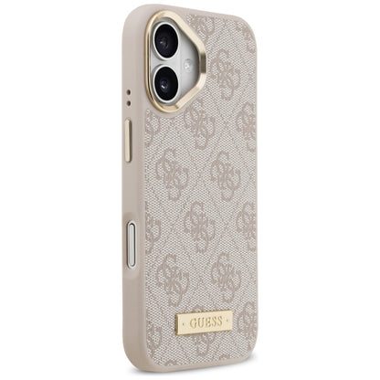 Guess 4G Logo Plate MagSafe Case for iPhone 17 - Pink_3