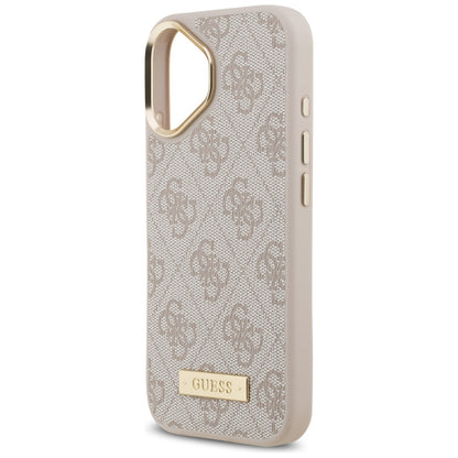 Guess 4G Logo Plate MagSafe Case for iPhone 17 - Pink_5