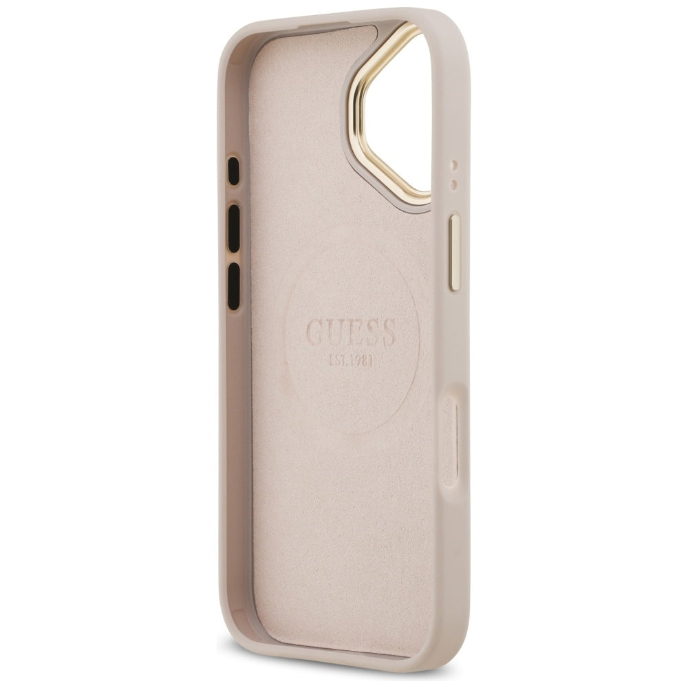 Guess 4G Logo Plate MagSafe Case for iPhone 17 - Pink_6