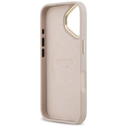 Guess 4G Logo Plate MagSafe Case for iPhone 17 - Pink_6