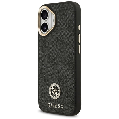 Guess 4G Strass Logo &amp; Big Strap Metal Buttons MagSafe Case for iPhone 17 - Black_1