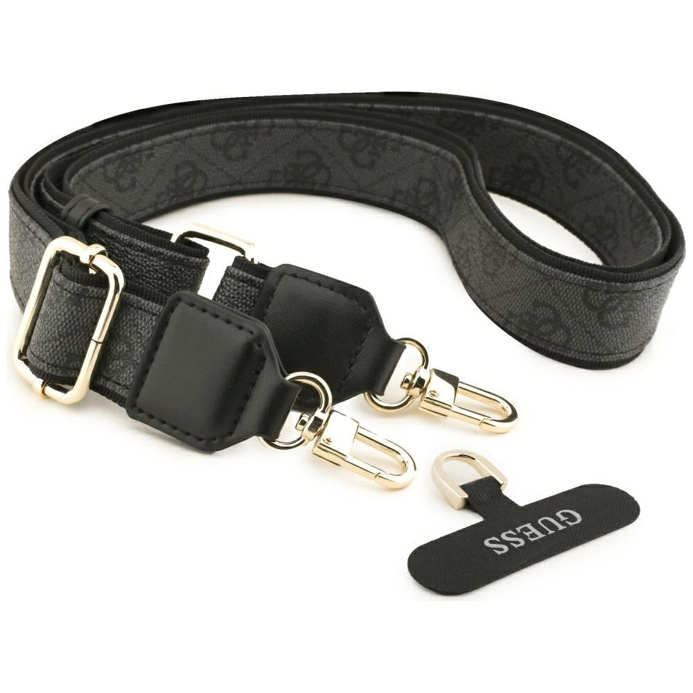 Guess 4G Strass Logo &amp; Big Strap Metal Buttons MagSafe Case for iPhone 17 Pro - Black_7