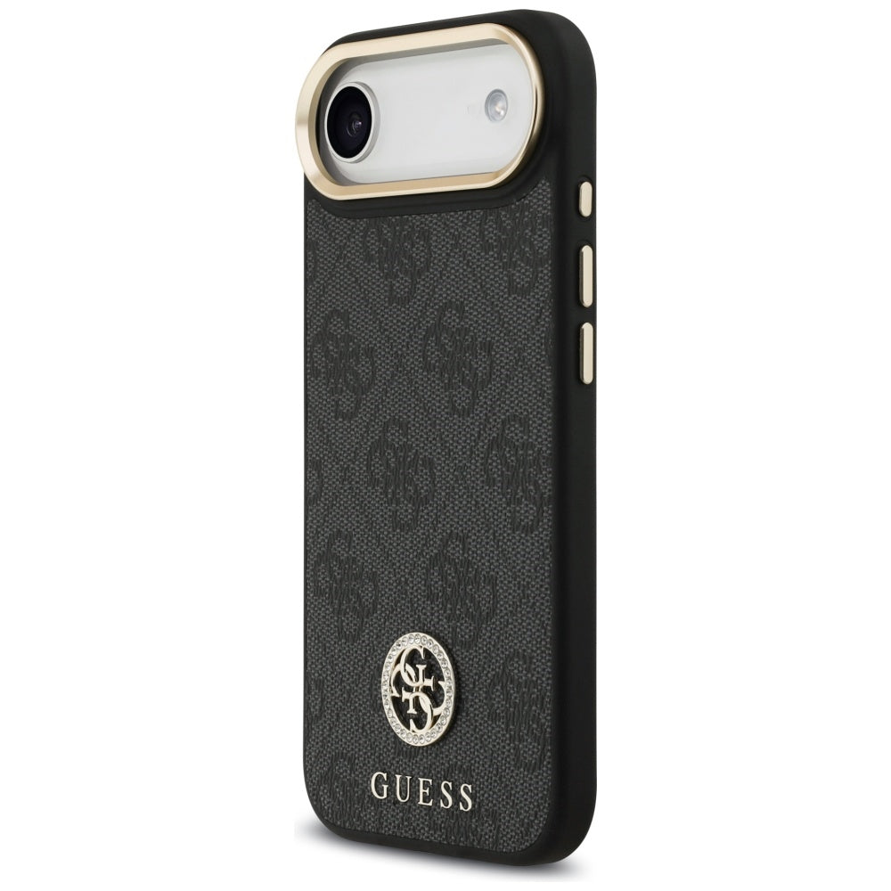 Guess 4G Strass Logo &amp; Big Strap Metal Buttons MagSafe Case for iPhone Air - Black_1
