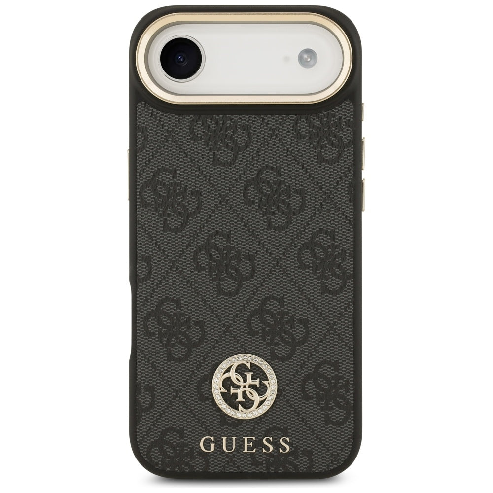 Guess 4G Strass Logo &amp; Big Strap Metal Buttons MagSafe Case for iPhone Air - Black_2