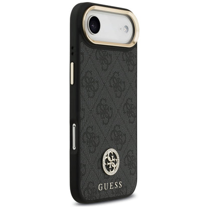 Guess 4G Strass Logo &amp; Big Strap Metal Buttons MagSafe Case for iPhone Air - Black_3