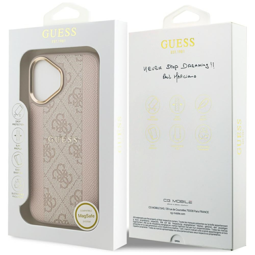Guess 4G Stripe MagSafe Case for iPhone 17 - Pink_7