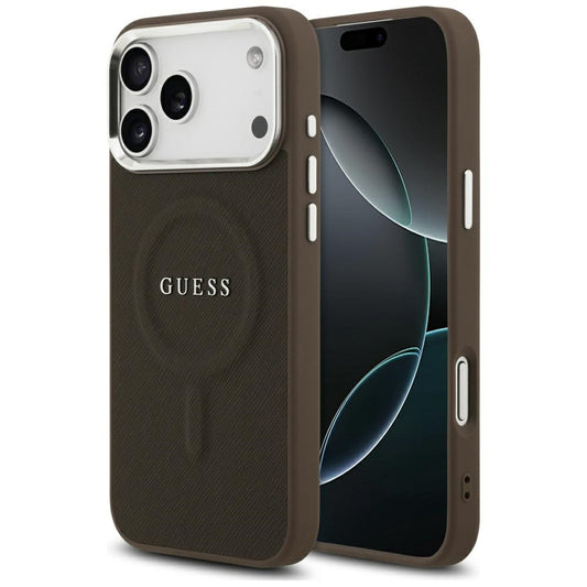 Guess Classic Logo MagSafe Case for iPhone 17 Pro - Brown_0