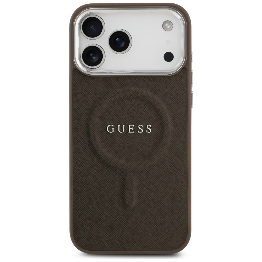 Guess Classic Logo MagSafe Case for iPhone 17 Pro - Brown_2