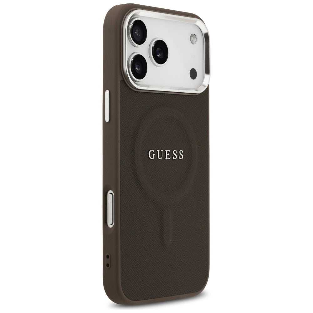 Guess Classic Logo MagSafe Case for iPhone 17 Pro - Brown_3