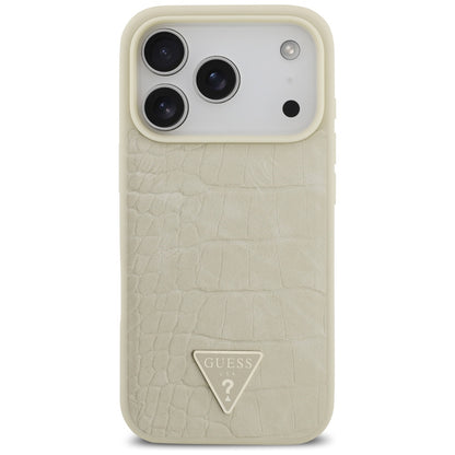 Guess Croco Triangle Logo MagSafe case for iPhone 17 Pro - gold_2