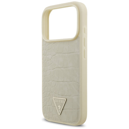 Guess Croco Triangle Logo MagSafe case for iPhone 17 Pro - gold_5