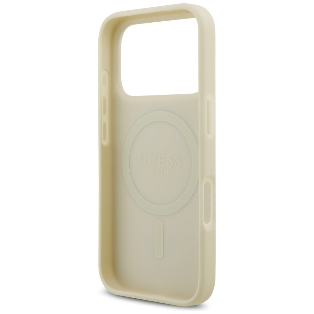 Guess Croco Triangle Logo MagSafe case for iPhone 17 Pro - gold_6