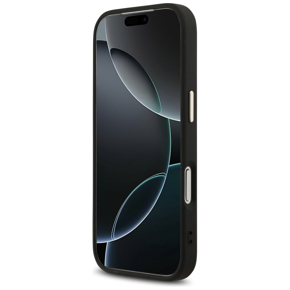 Guess Fixed Glitter Big 4G Metal Frame case for iPhone 17 Pro - black_4