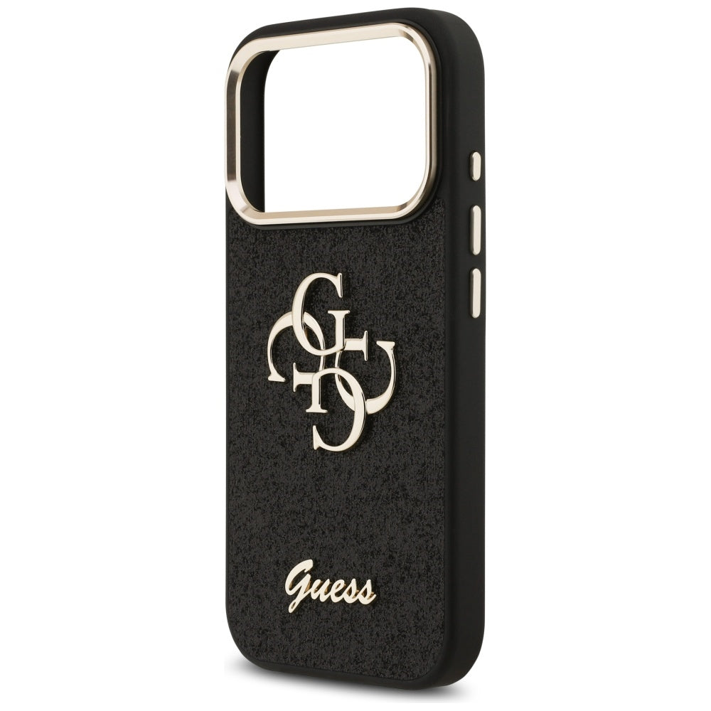 Guess Fixed Glitter Big 4G Metal Frame case for iPhone 17 Pro - black_5